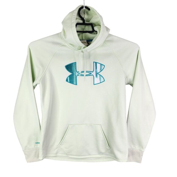 Womens Green Under Armour ColdGear Loose Fit Hoodie Sweatshirt Storm 1 Size M - Picture 1 of 13